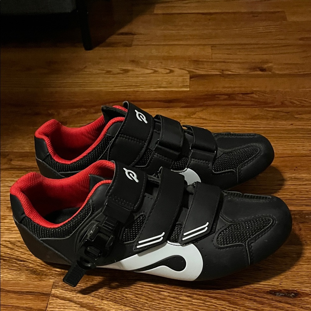 Peloton Black and Red Cycling Shoes